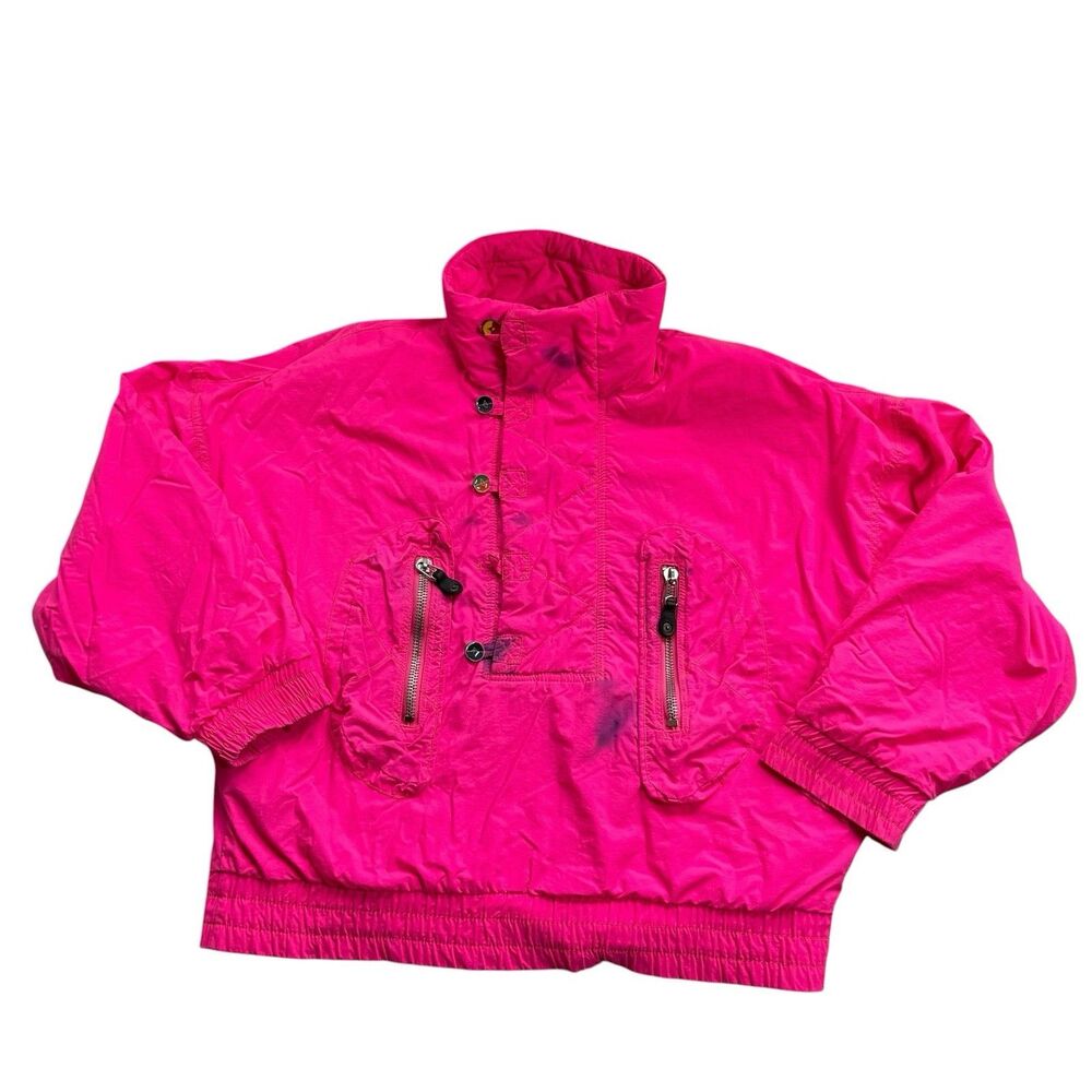 Vintage 90s Bogner Fire + Ice Neon Pink Ski Anorak Pullover Jacket Men's L Retro